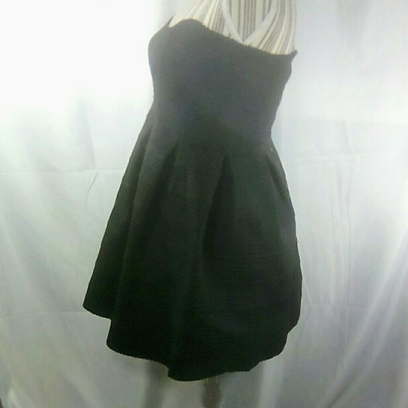 Sans Souci Strapless Black Pouffy Dress Sz Small - Picture 4 of 7